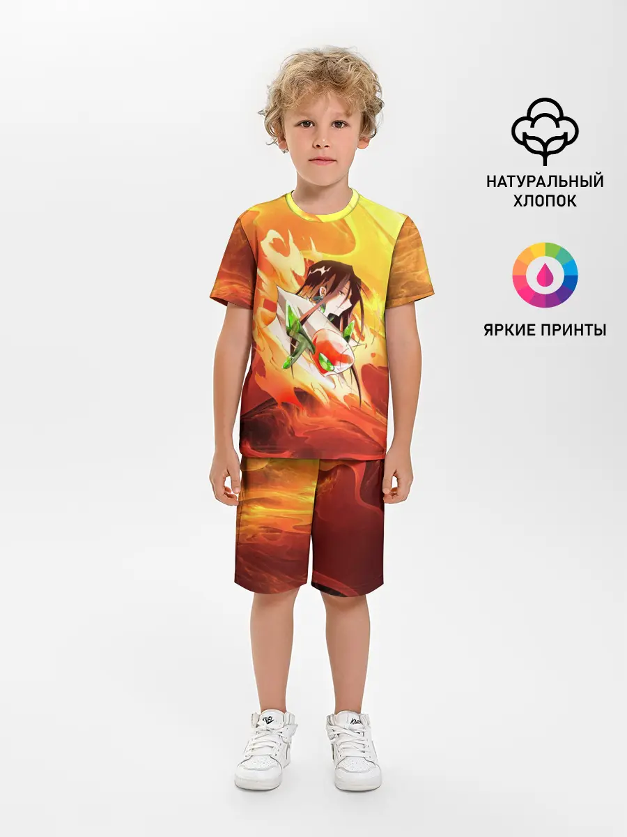 Детская пижама с шортами / Шаман Кинг | Хао | Зик