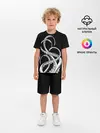Детская пижама с шортами / Octopus Black and White