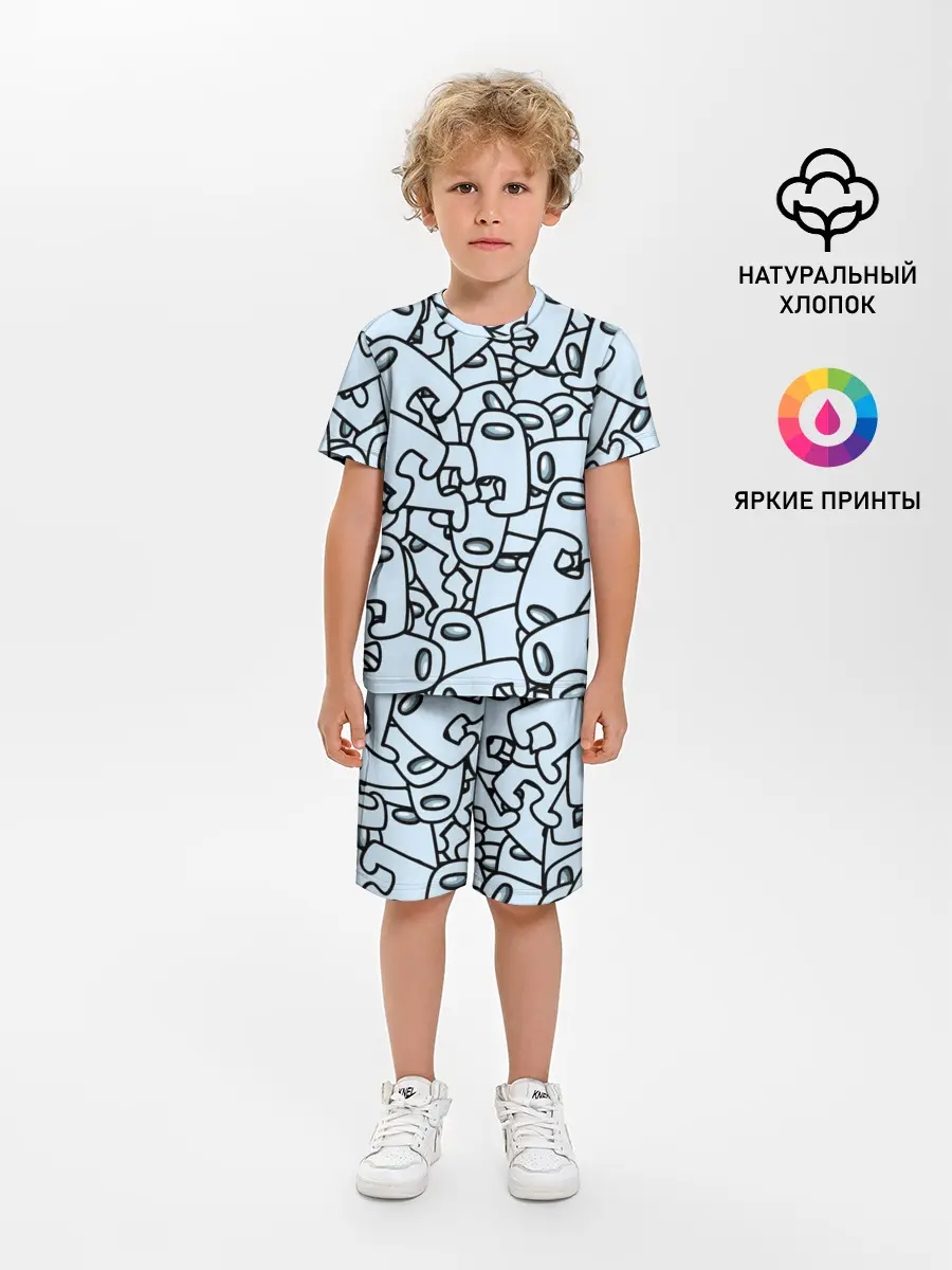 Детская пижама с шортами / among us mem