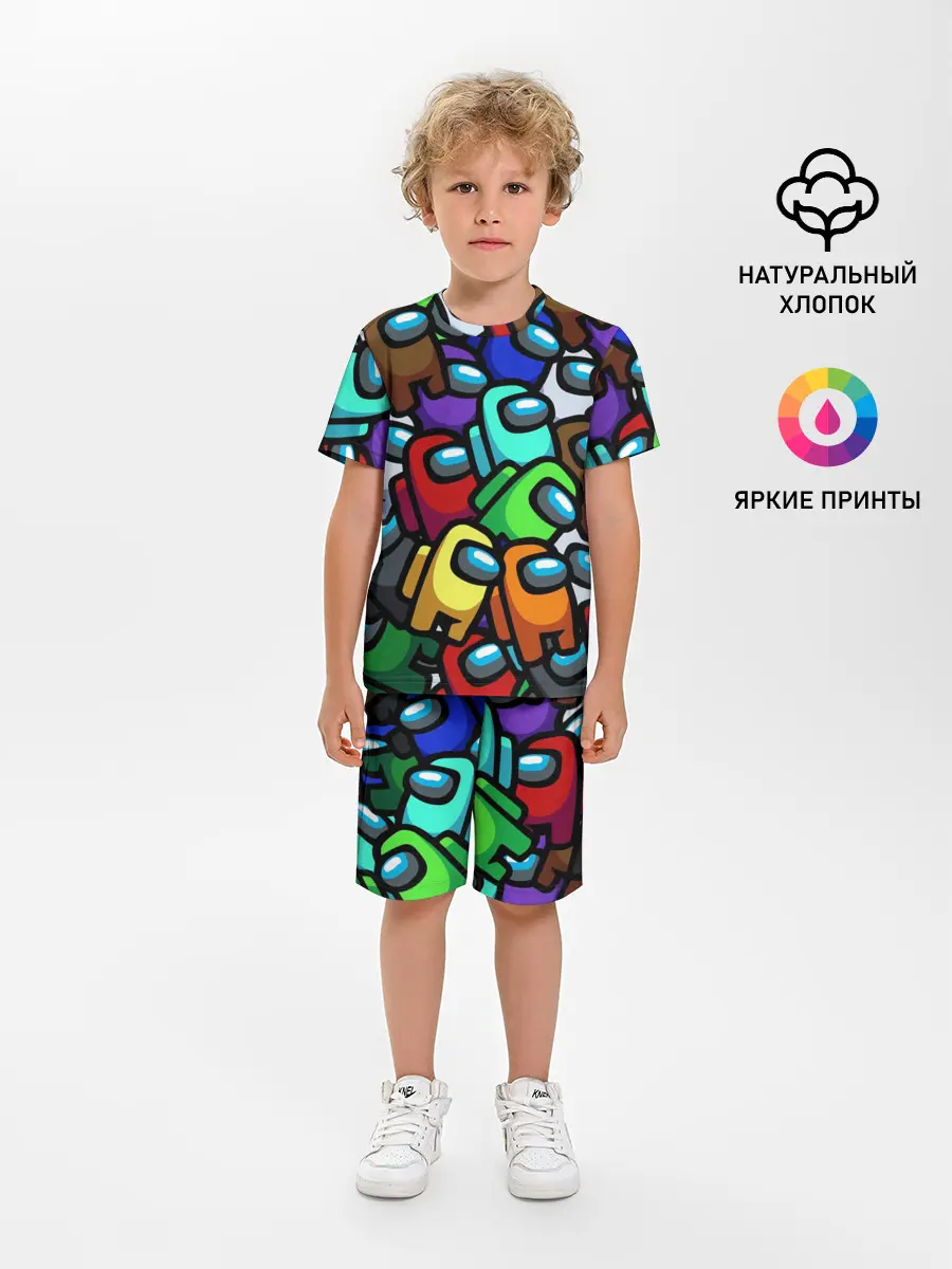 Детская пижама с шортами / Among us