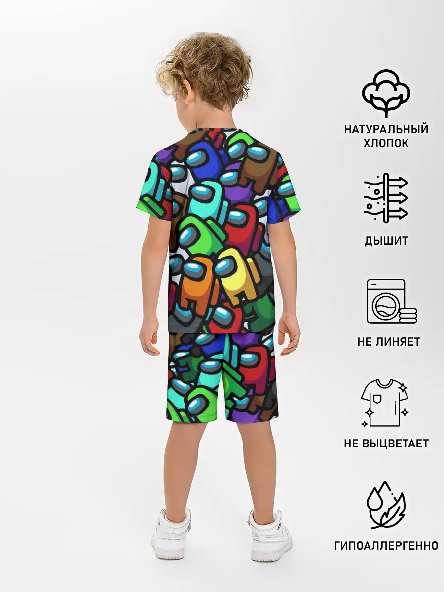 Детская пижама с шортами / Among us