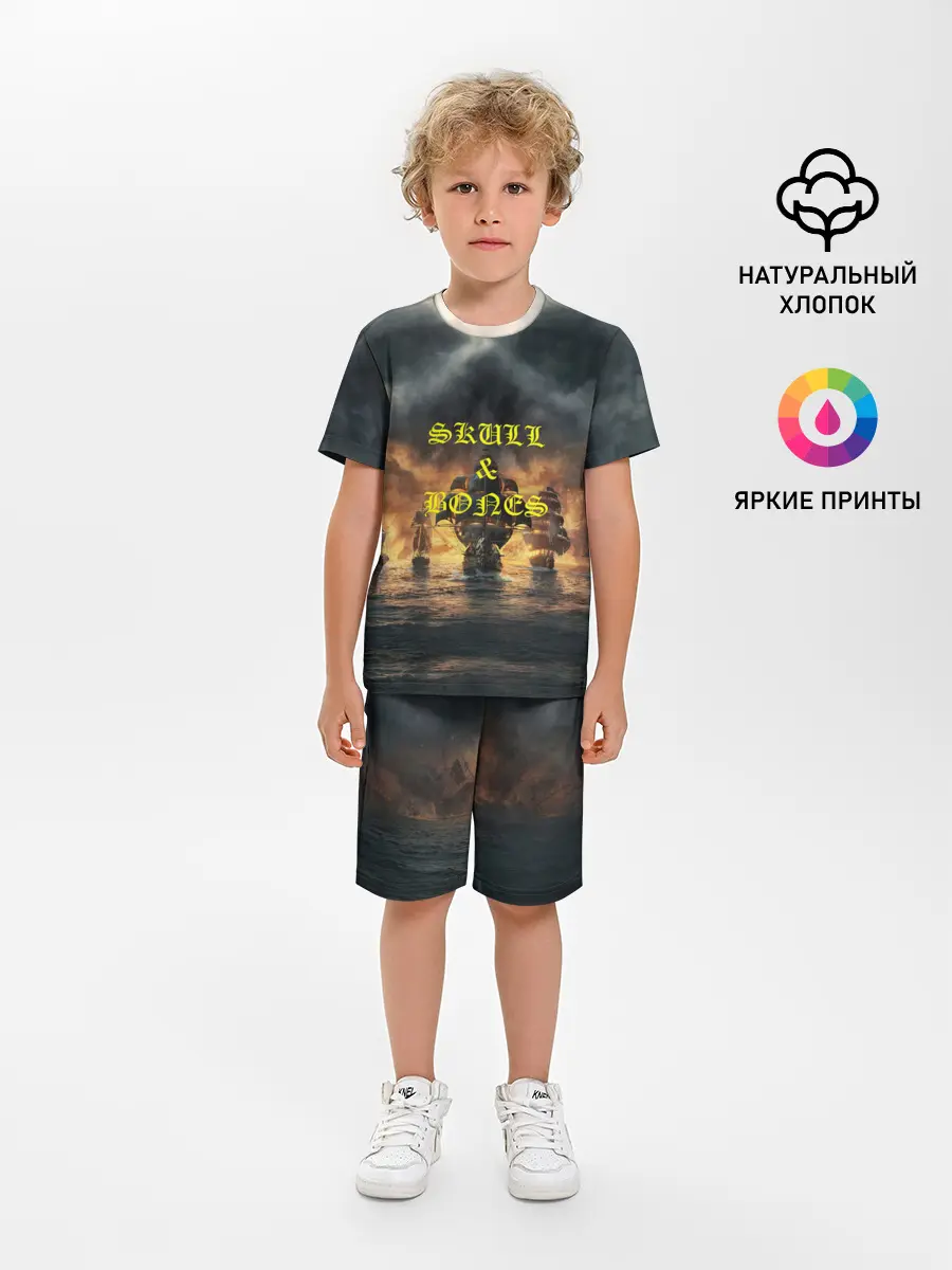 Детская пижама с шортами / Skull & Bones | Пираты