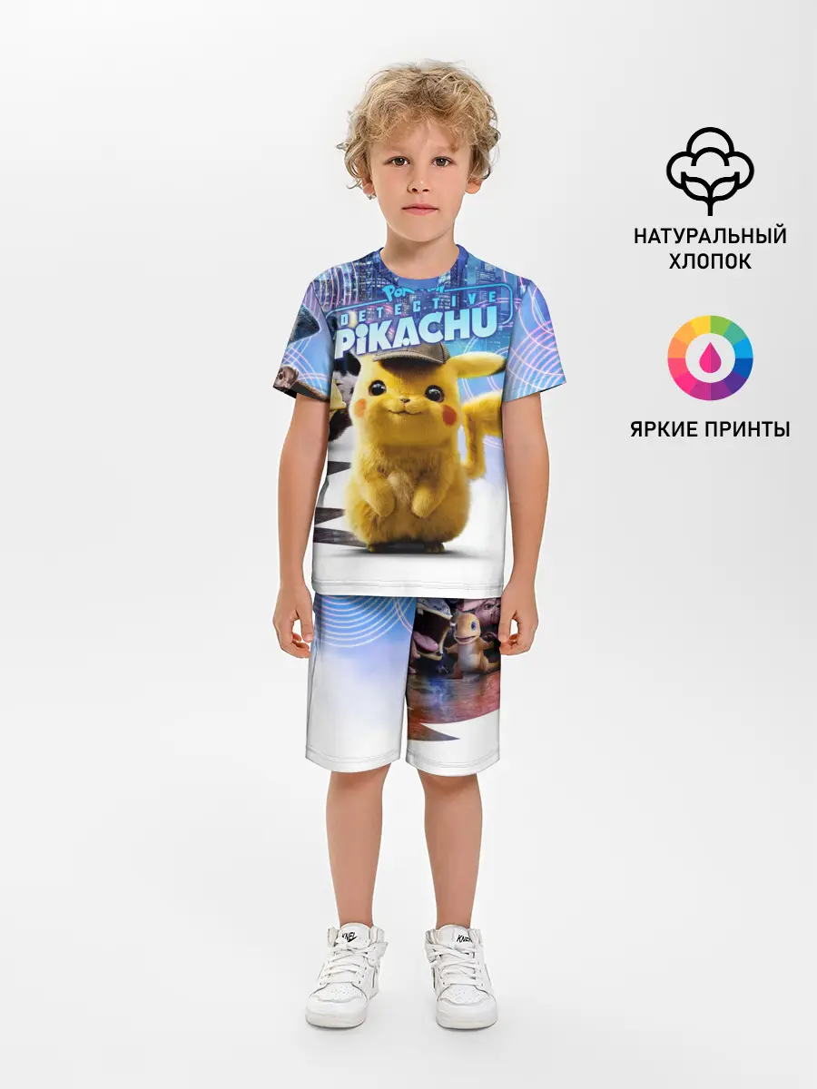 Детская пижама с шортами / Детектив Пикачу