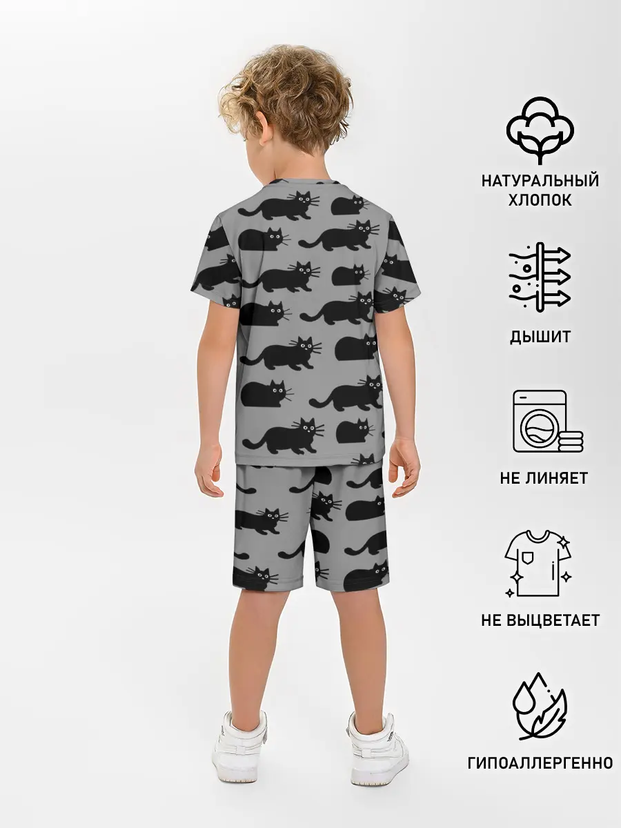 Детская пижама с шортами / Котики