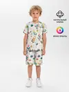 Детская пижама с шортами / Цветочный орнамент