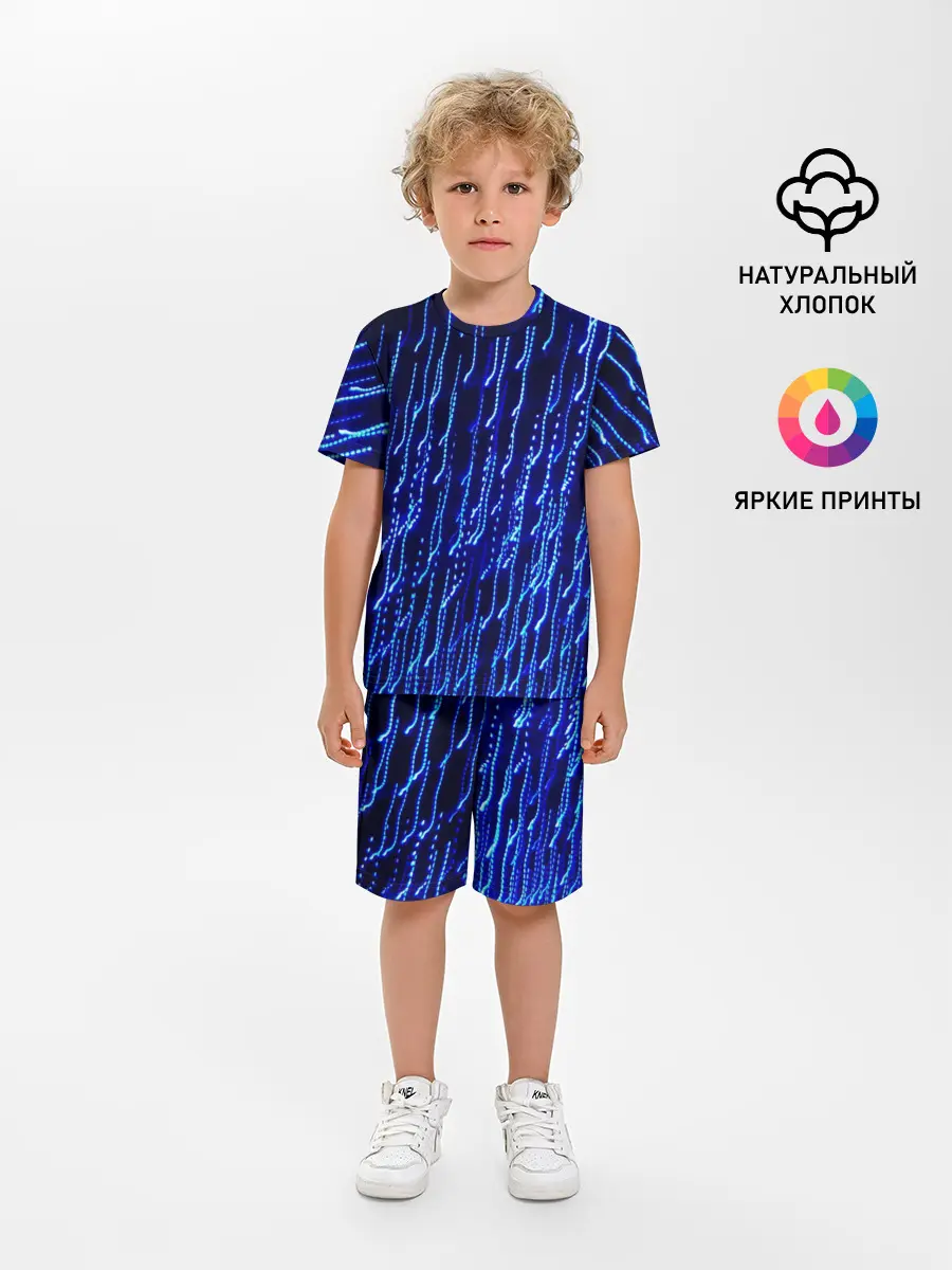 Детская пижама с шортами / Neon rain