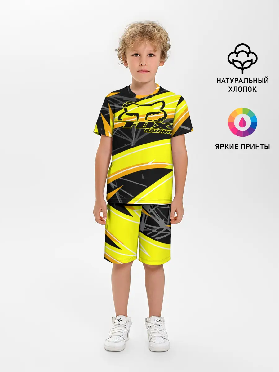 Детская пижама с шортами / Форма для мотокросса FOX