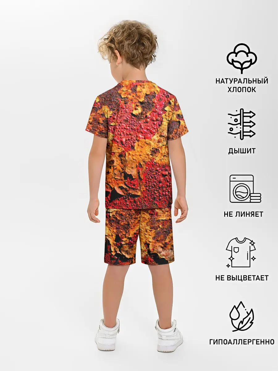 Детская пижама с шортами / Живопись коррозии металла