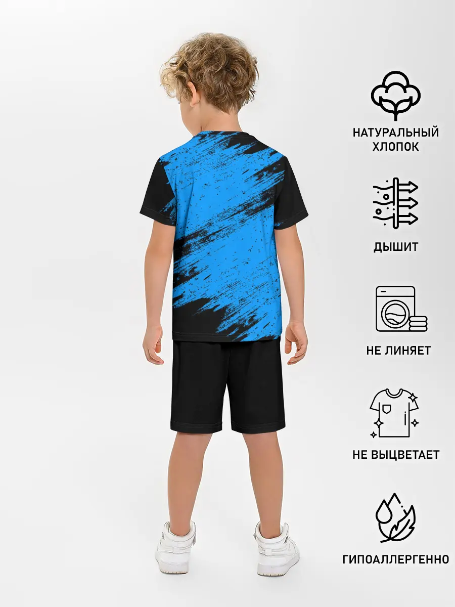 Детская пижама с шортами / AMONG US - Синий в Короне