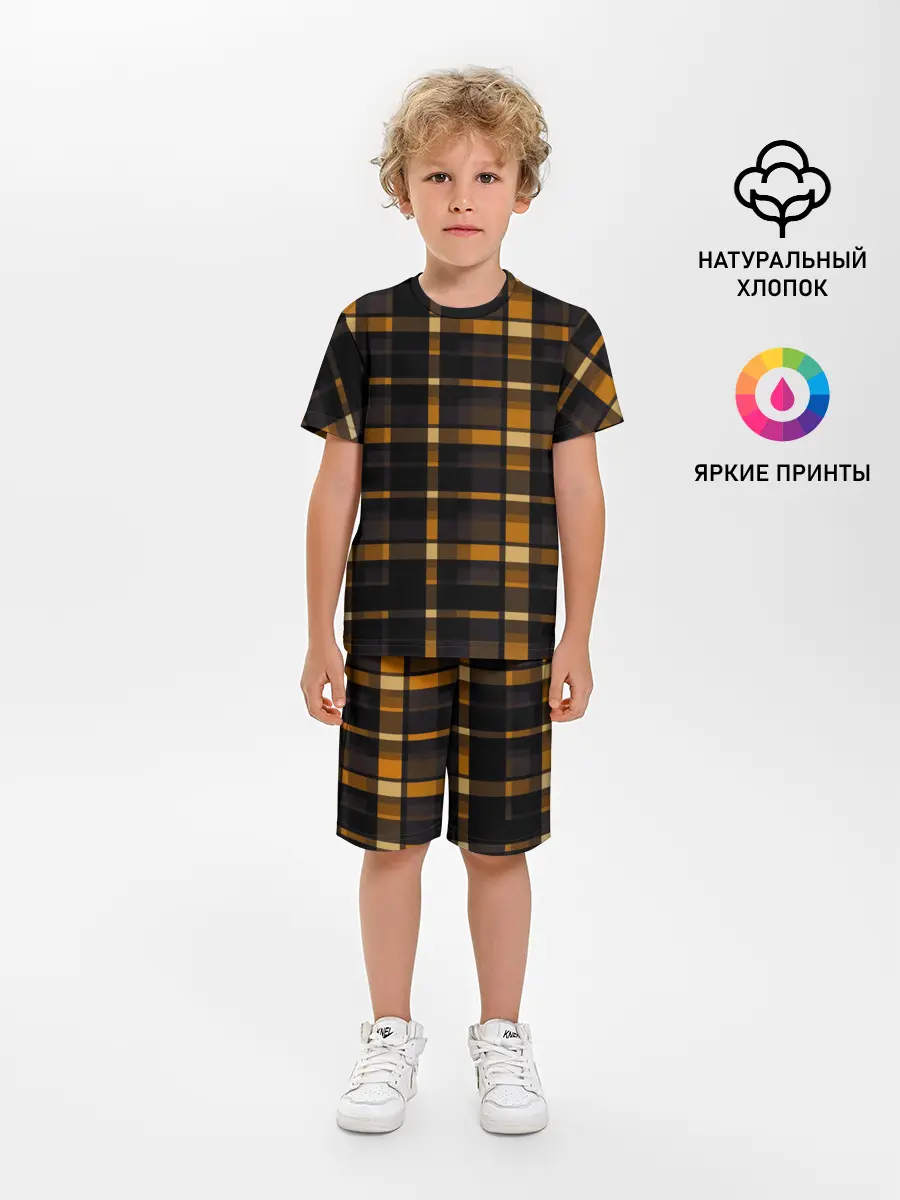 Детская пижама с шортами / В клетку