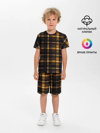 Детская пижама с шортами / В клетку