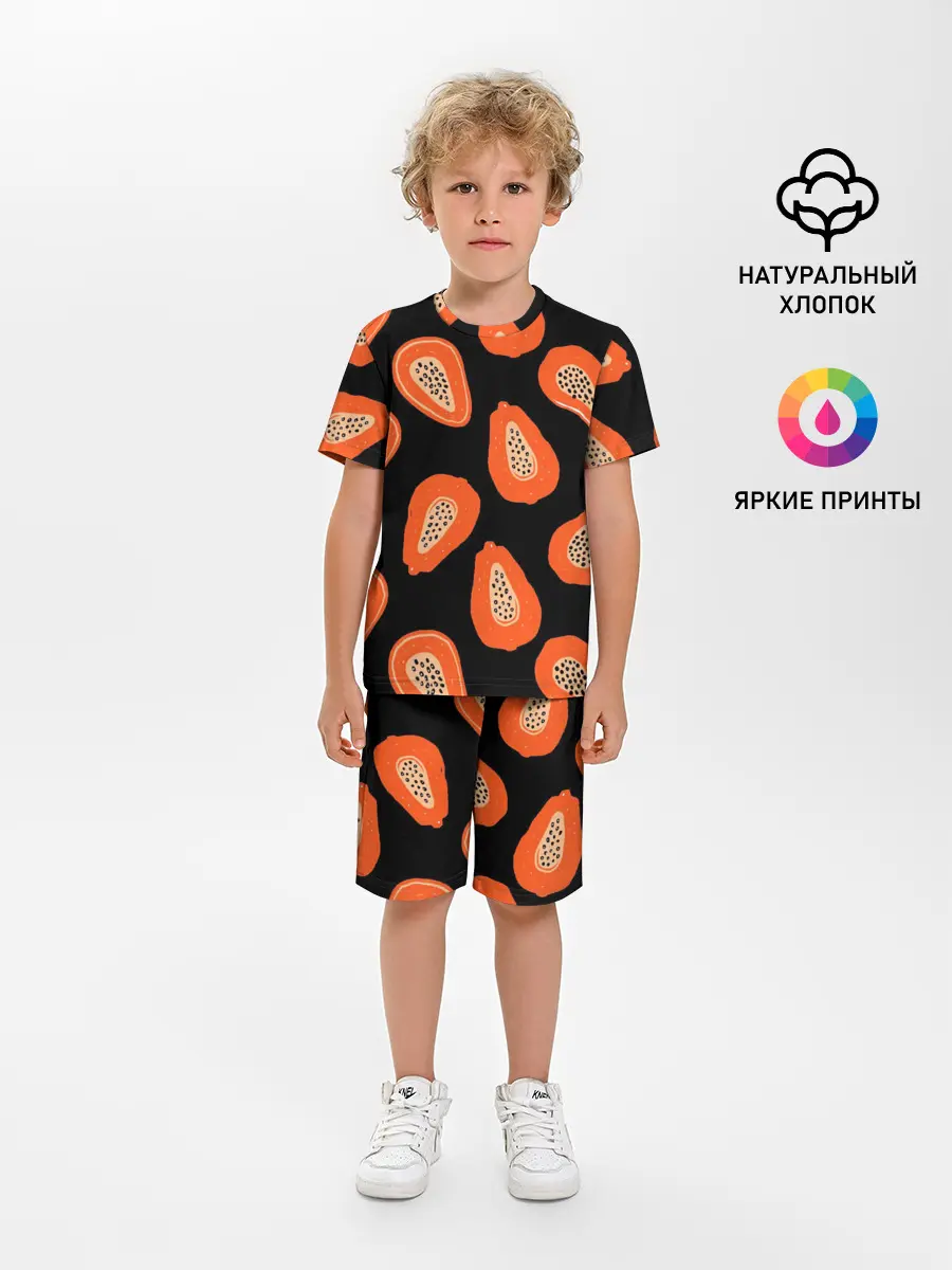 Детская пижама с шортами / Папайя