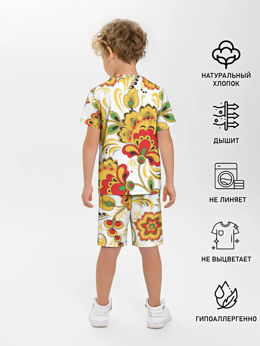 Детская пижама с шортами / Хохлома
