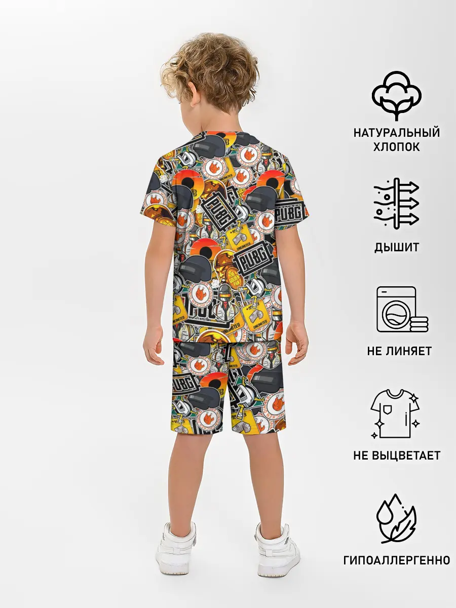 Детская пижама с шортами / PUBG STICKER