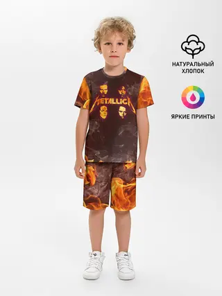 Детская пижама с шортами / Metallica | Fire Rock