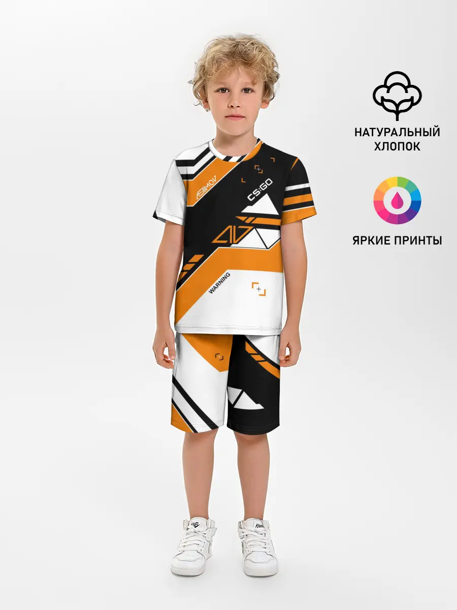 Детская пижама с шортами / CS:GO - Asiimov Inverted