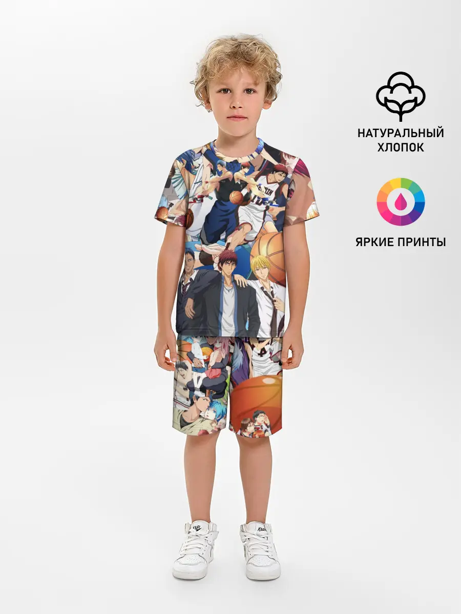 Детская пижама с шортами / Kuroko no Basket паттерн