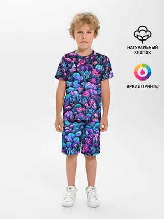 Детская пижама с шортами / Волшебные грибы