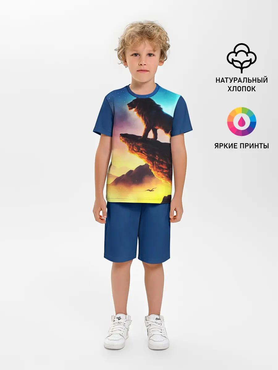 Детская пижама с шортами / Лев