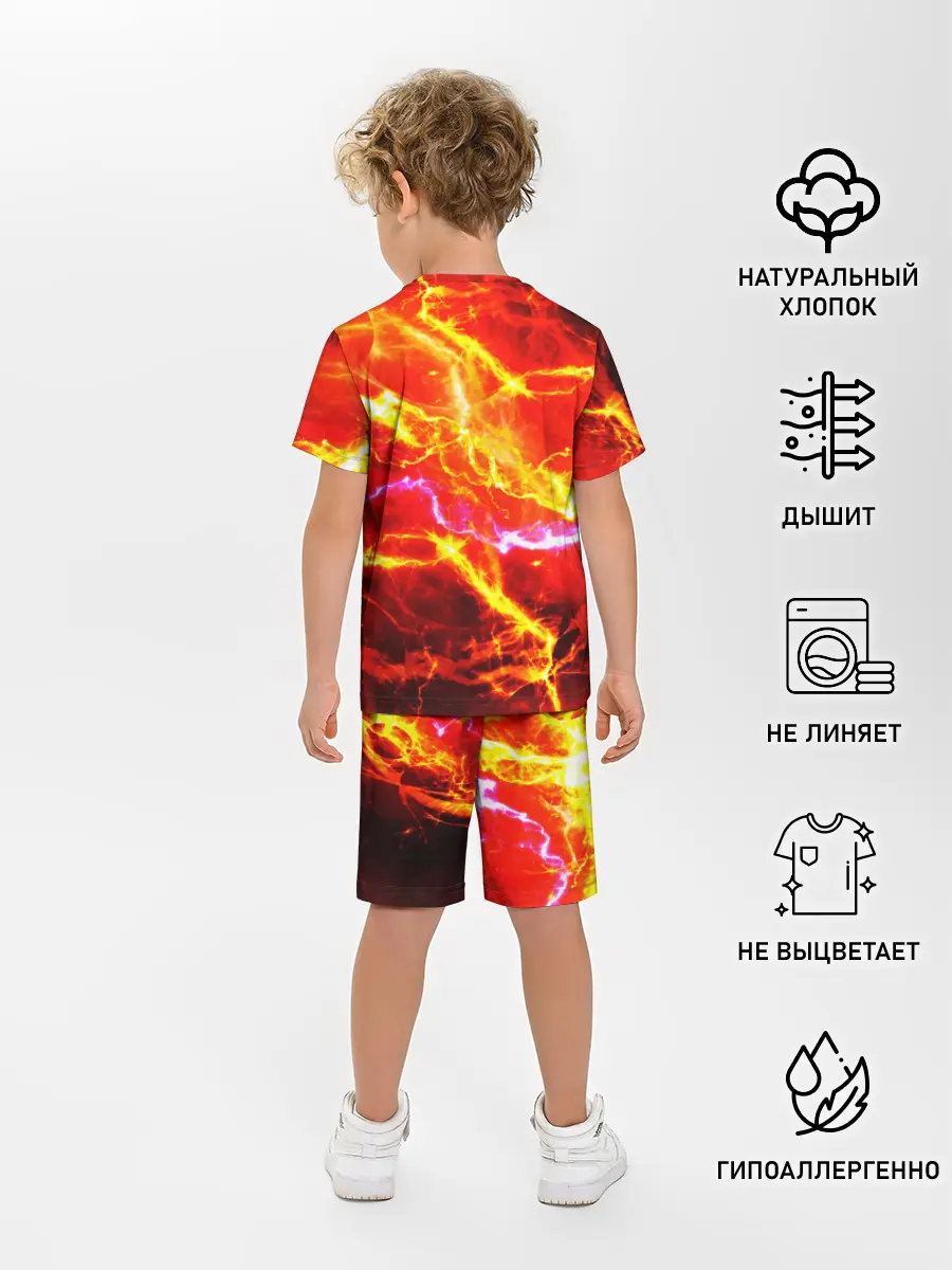 Детская пижама с шортами / УДАРЫ МОЛНИИ