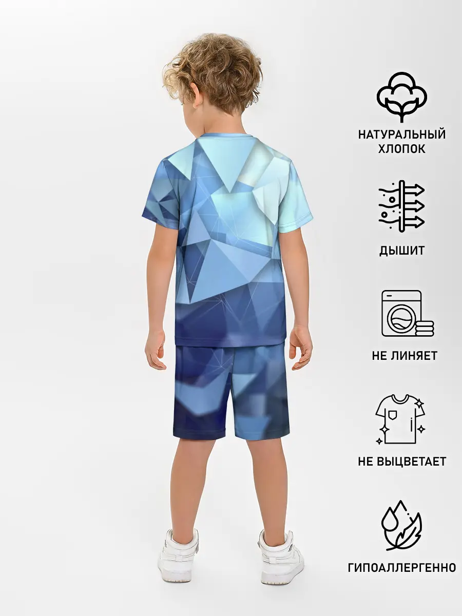 Детская пижама с шортами / абстракция
