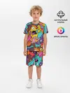 Детская пижама с шортами / crazy abstraction