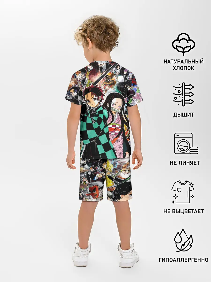 Детская пижама с шортами / Клинок рассекающий демонов