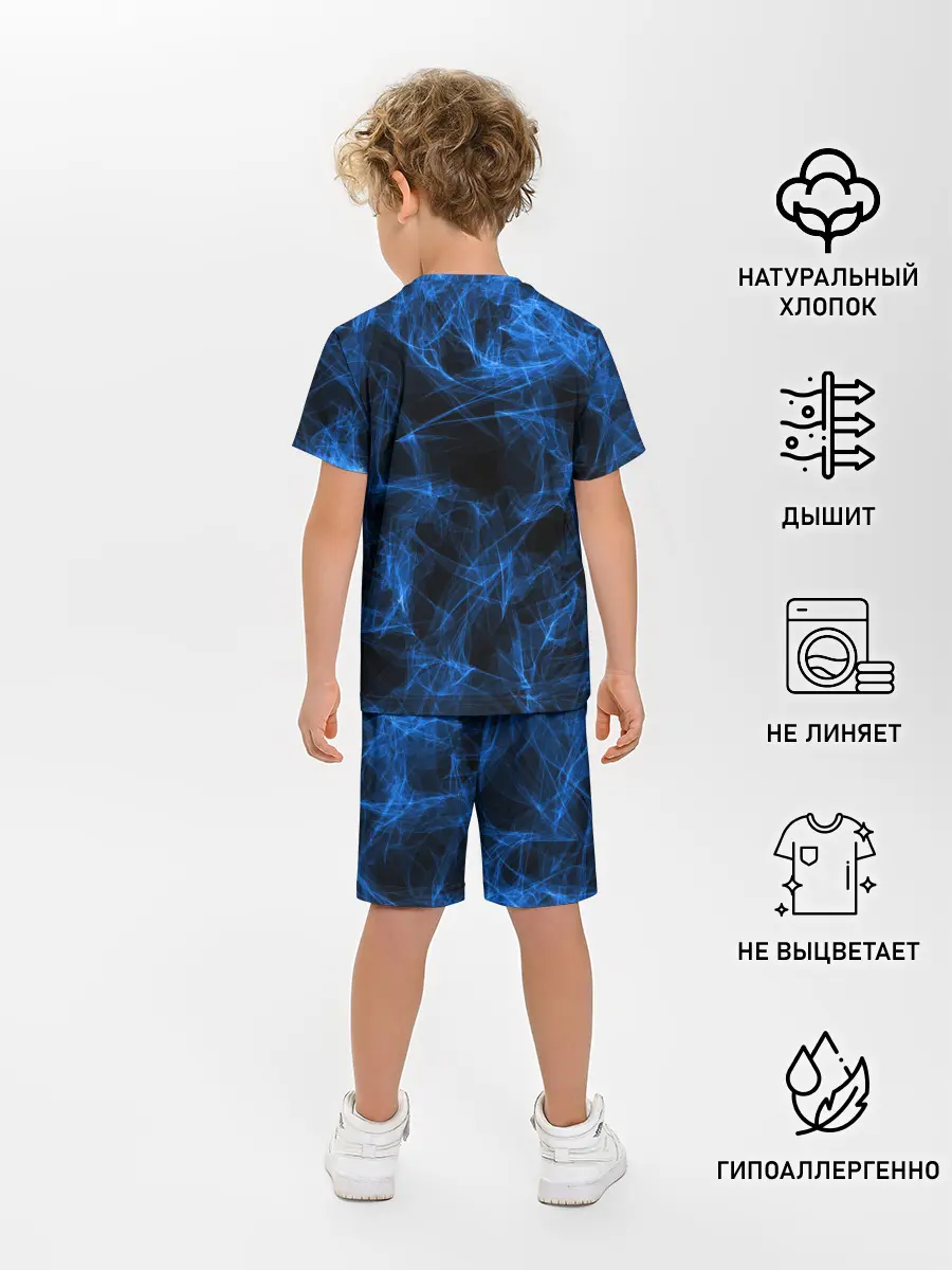 Детская пижама с шортами / NEON SMOKES STRIPES