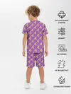 Детская пижама с шортами / Бананы на лиловом паттерн
