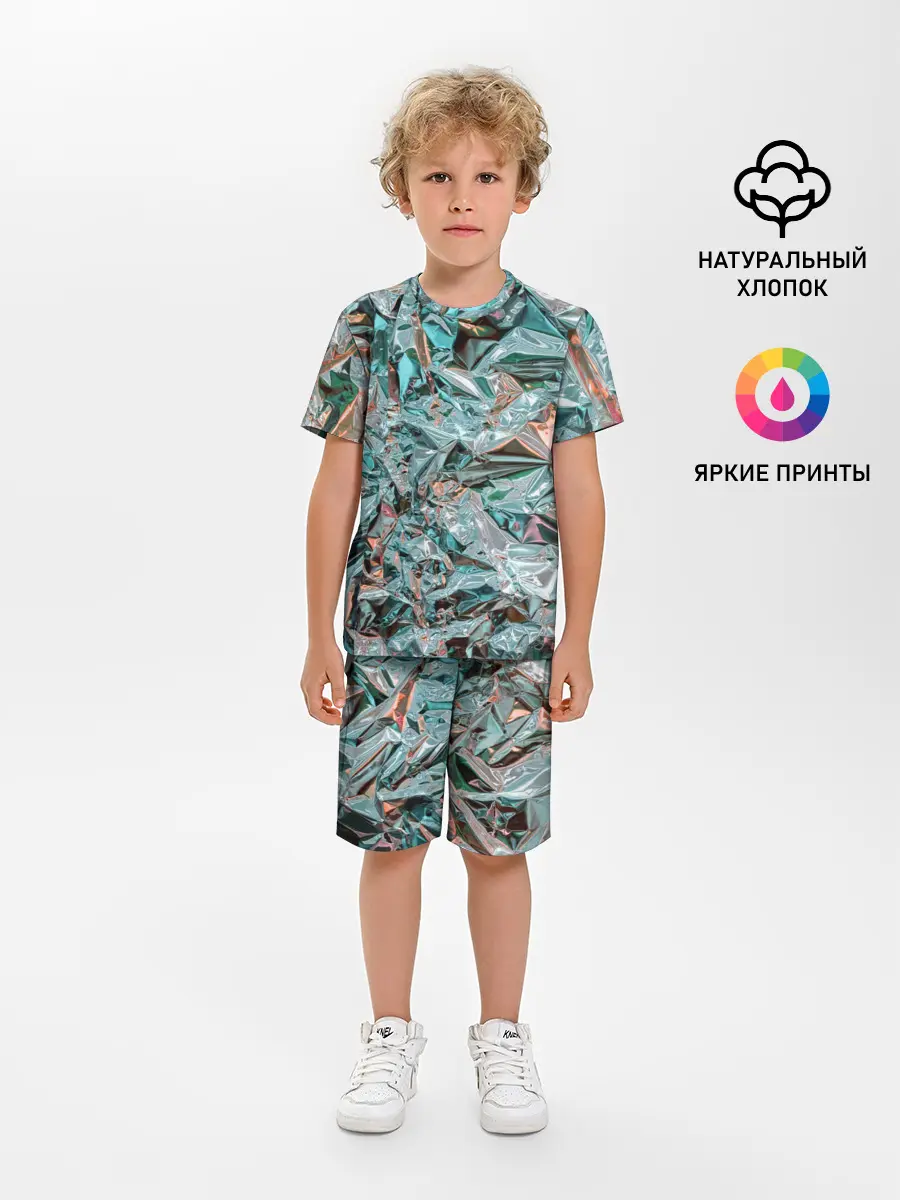 Детская пижама с шортами / Голографическая фольга