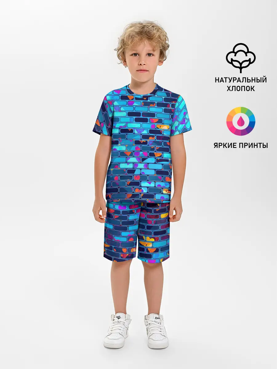 Детская пижама с шортами / Кирпичики.
