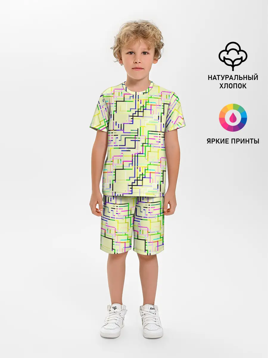 Детская пижама с шортами / Geometric Color