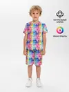 Детская пижама с шортами / Радужные Снежные Узоры