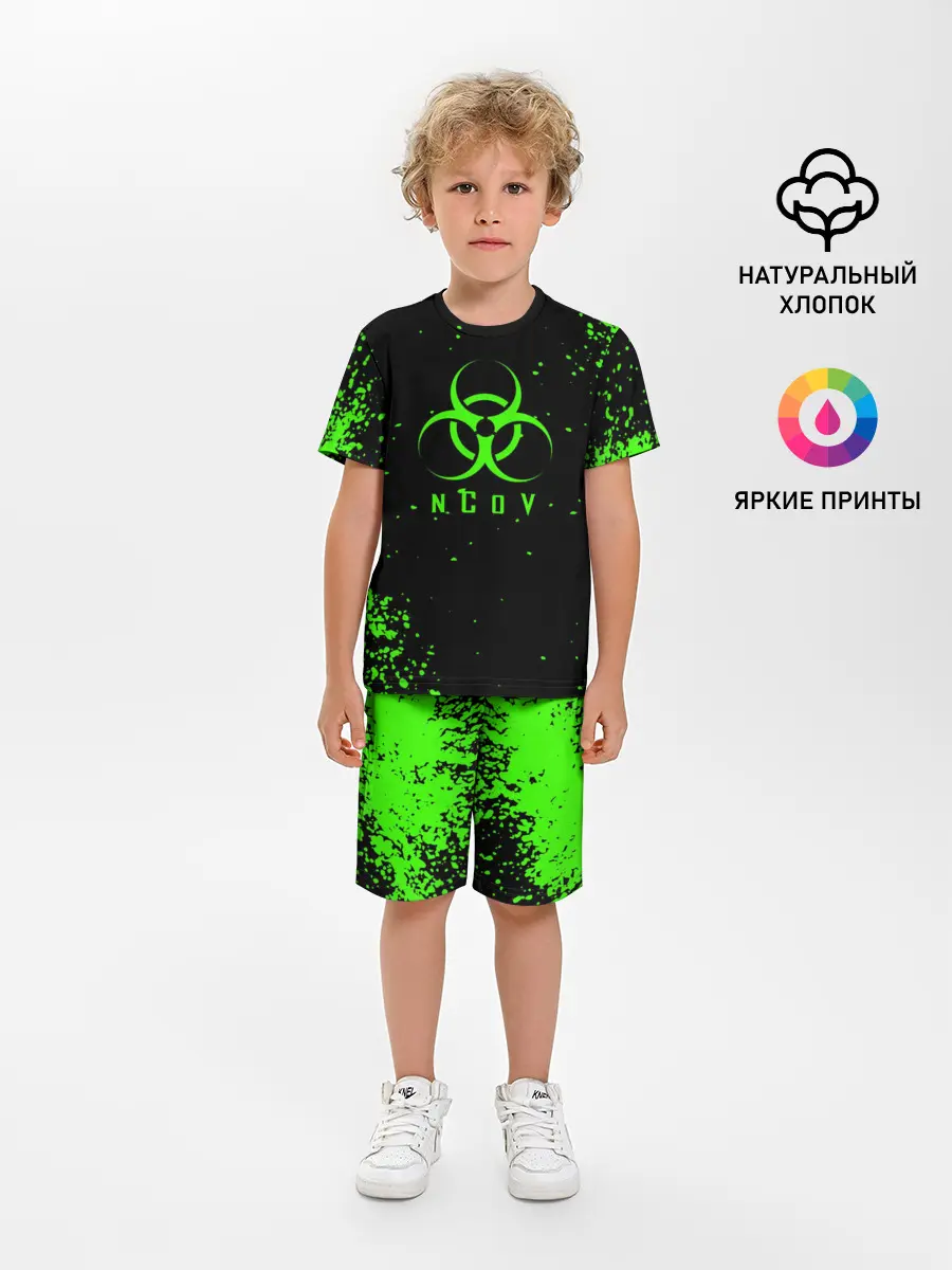 Детская пижама с шортами / nCoV | КОРОНАВИРУС