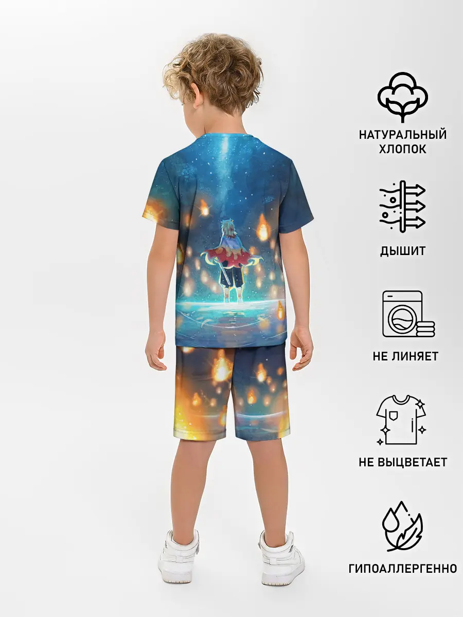 Детская пижама с шортами / Ренгоку Кёджуро Клинок демонов