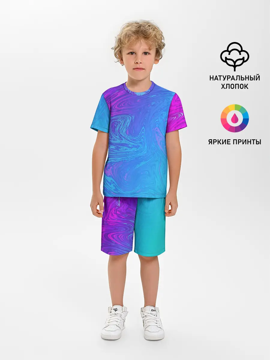 Детская пижама с шортами / BACKGROUND IN NEON