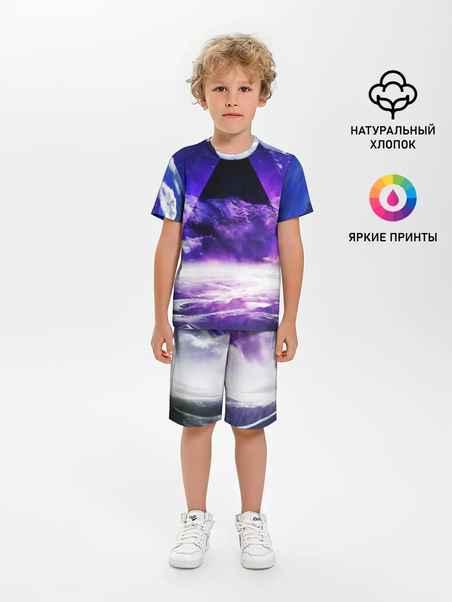 Детская пижама с шортами / Космический треугольник