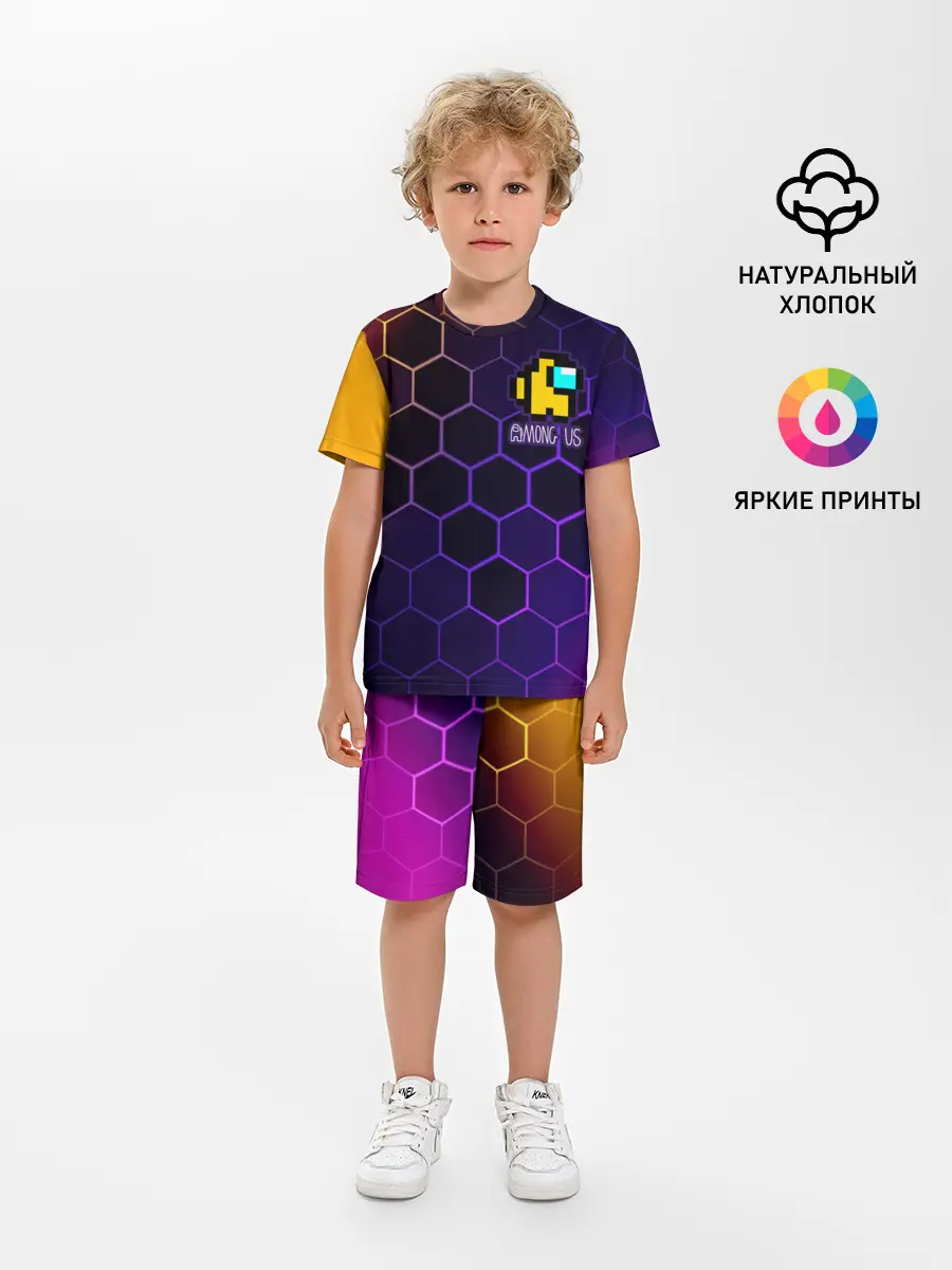 Детская пижама с шортами / AMONG US / АМОНГ АС