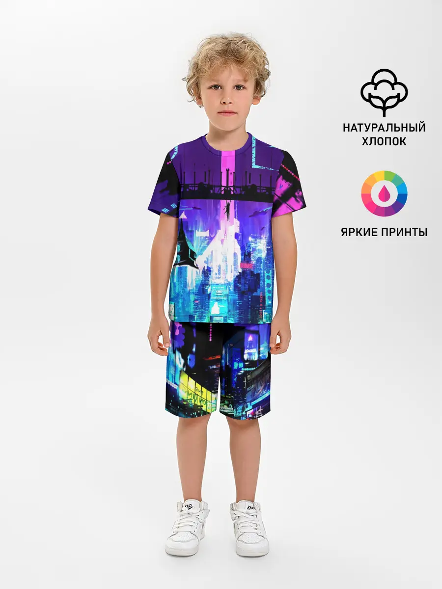 Детская пижама с шортами / CYBERPUNK