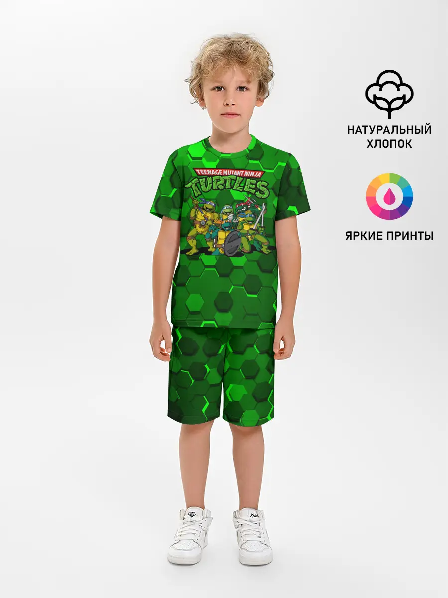 Детская пижама с шортами / ЧЕРЕПАШКИ - НИНДЗЯ