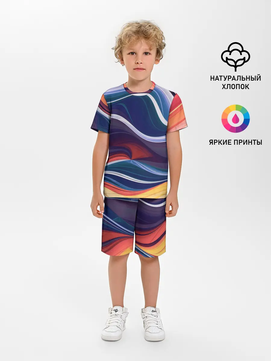 Детская пижама с шортами / Colored lines