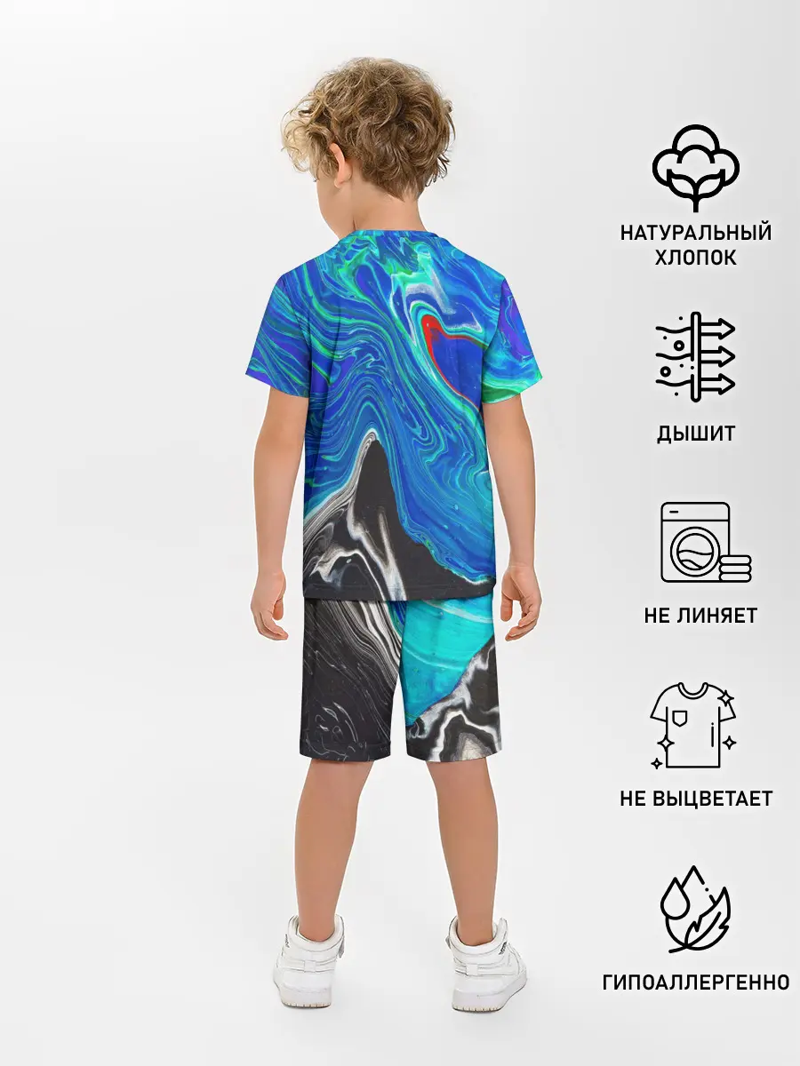 Детская пижама с шортами / КИСЛОТНЫЙ АКРИЛ