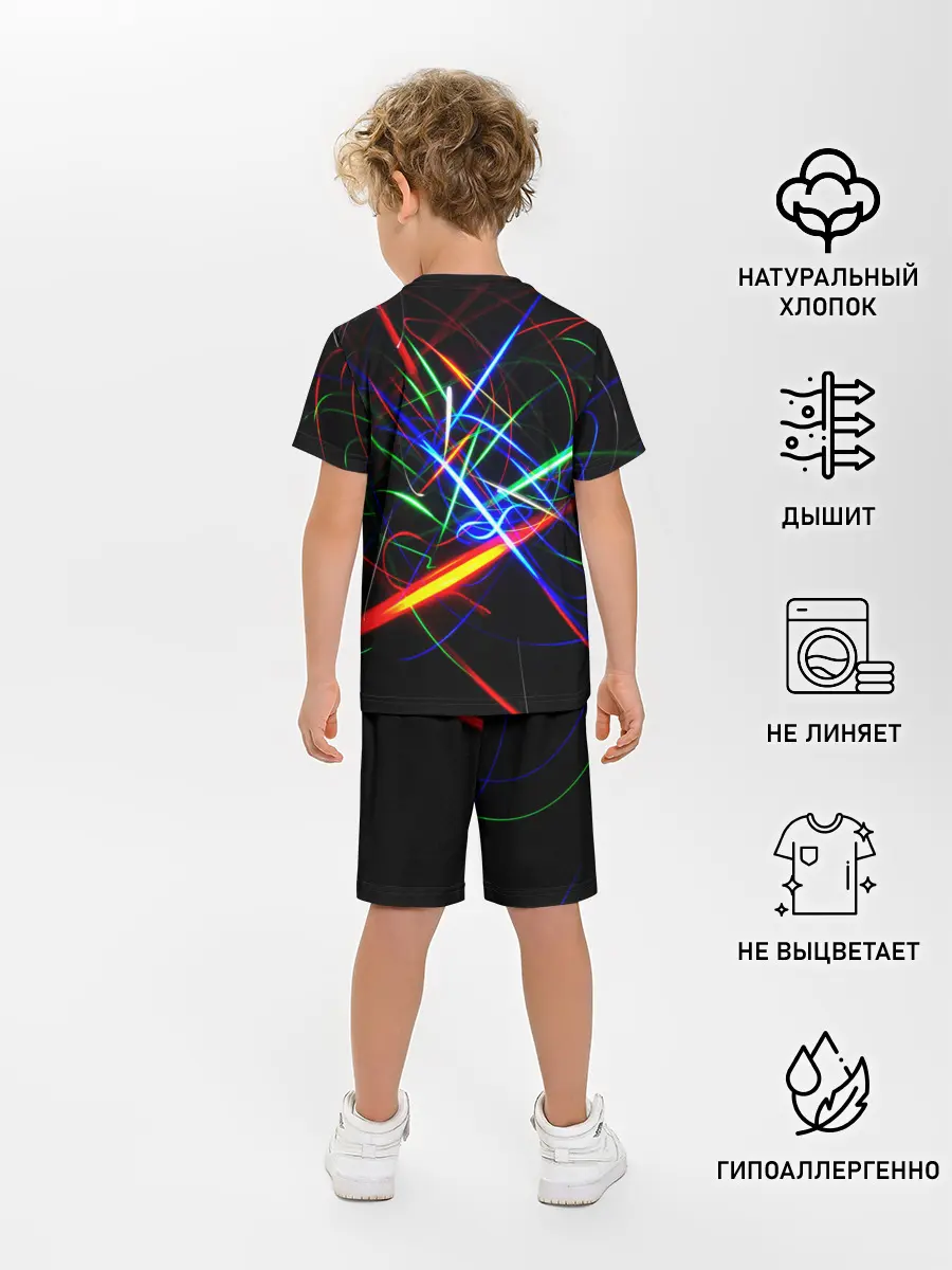 Детская пижама с шортами / ФРАКТАЛЬНЫЕ ИСКРЫ