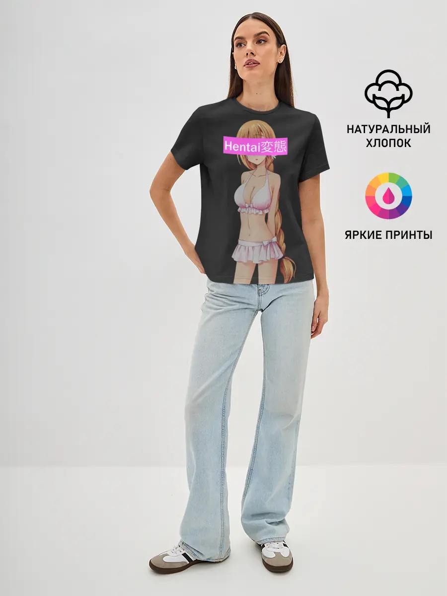 Женская базовая футболка / Японская анимация