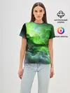 Женская базовая футболка / GREEN SPACE | ЗЕЛЁНЫЙ КОСМОС