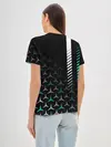 Женская базовая футболка / МЕРСЕДЕС / AQUA BLACK GRADIENT