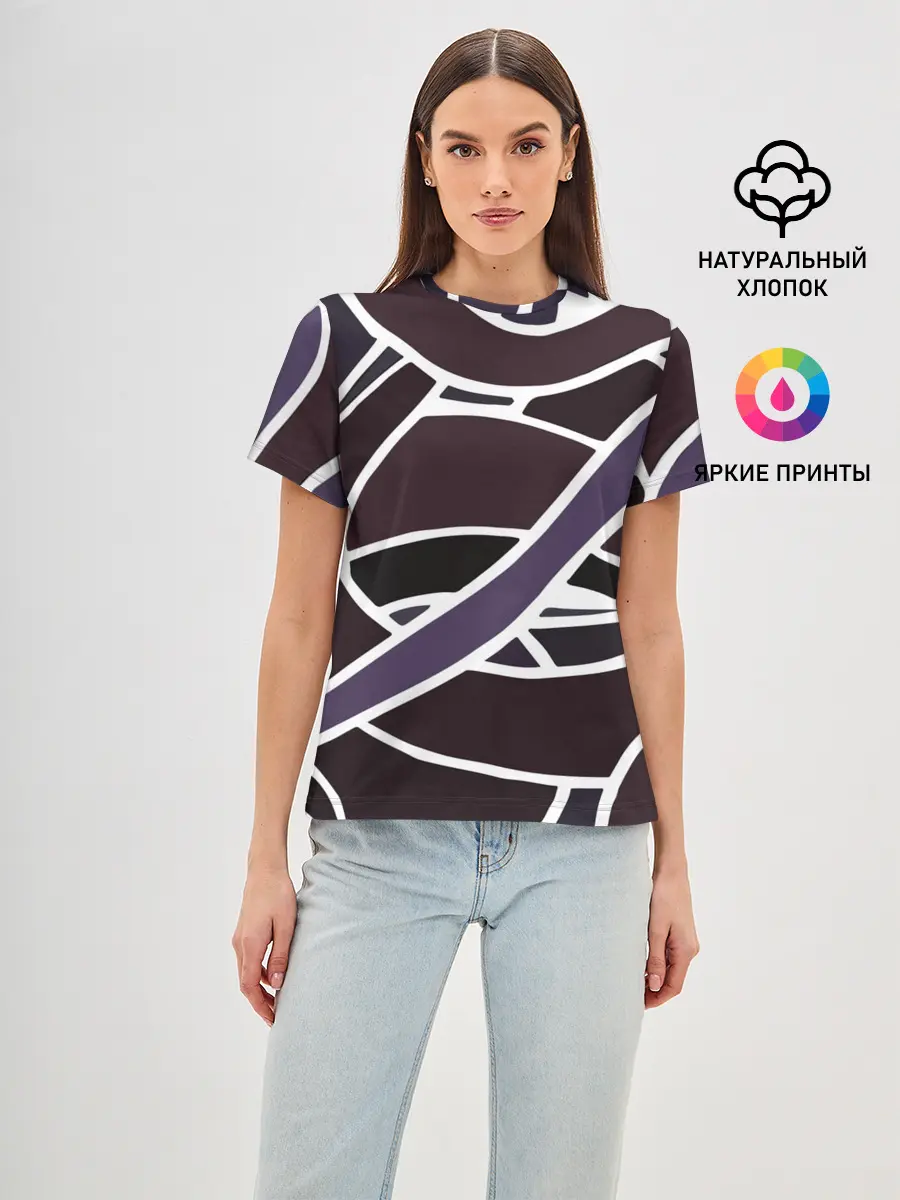 Женская базовая футболка / Линейная текстура