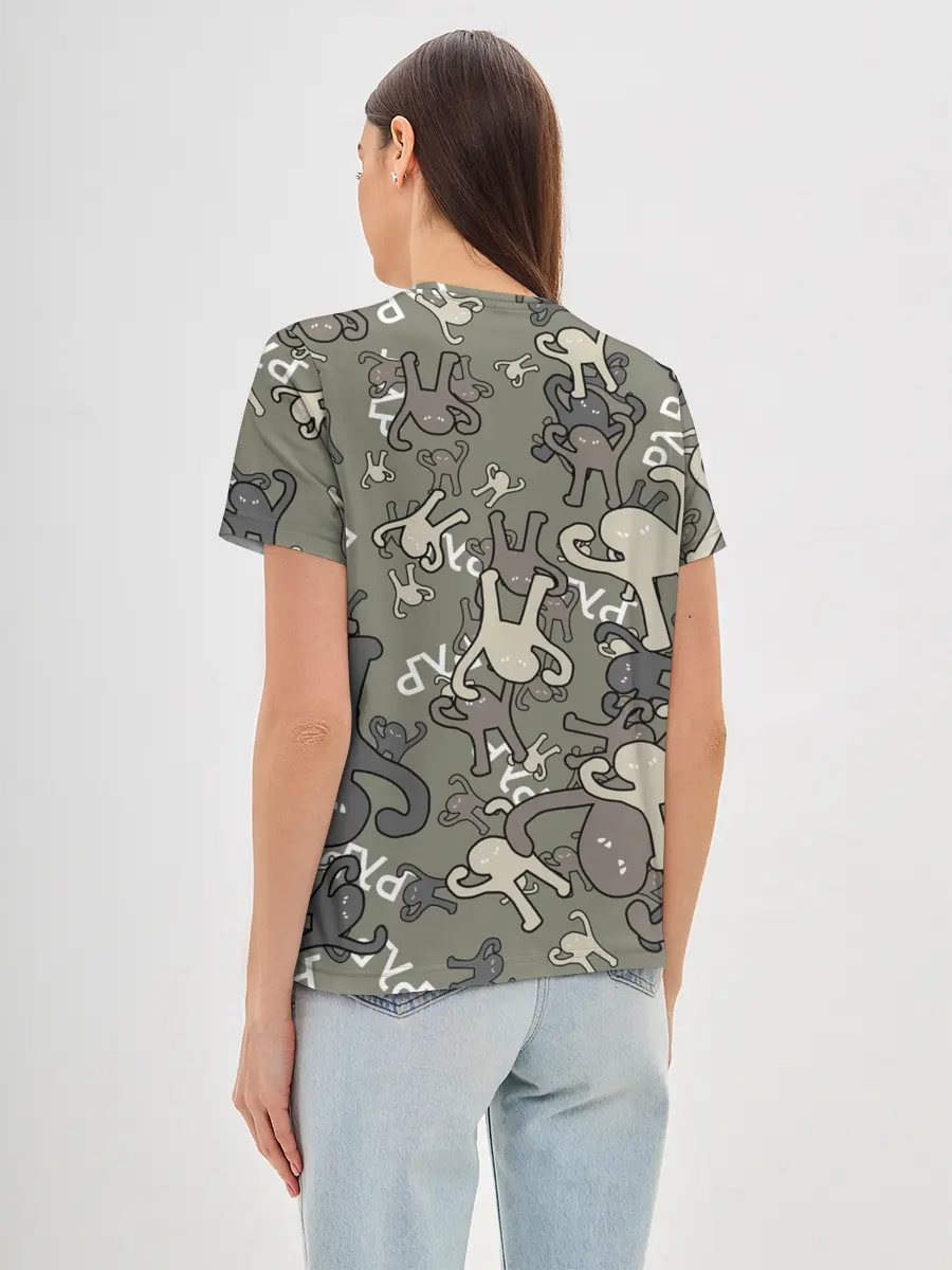 Женская базовая футболка / ЪУЪ КАМУФЛЯЖ.