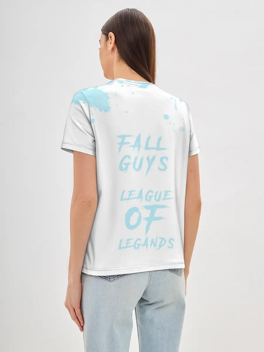 Женская базовая футболка / Fall guys x league of legands
