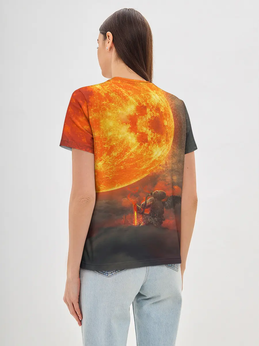 Женская базовая футболка / РАДИАЦИОННОЕ СОЛНЦЕ